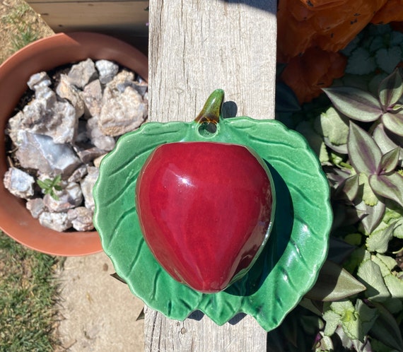 Vintage Red Apple Wall Pocket Planter: Fall Decor - Etsy
