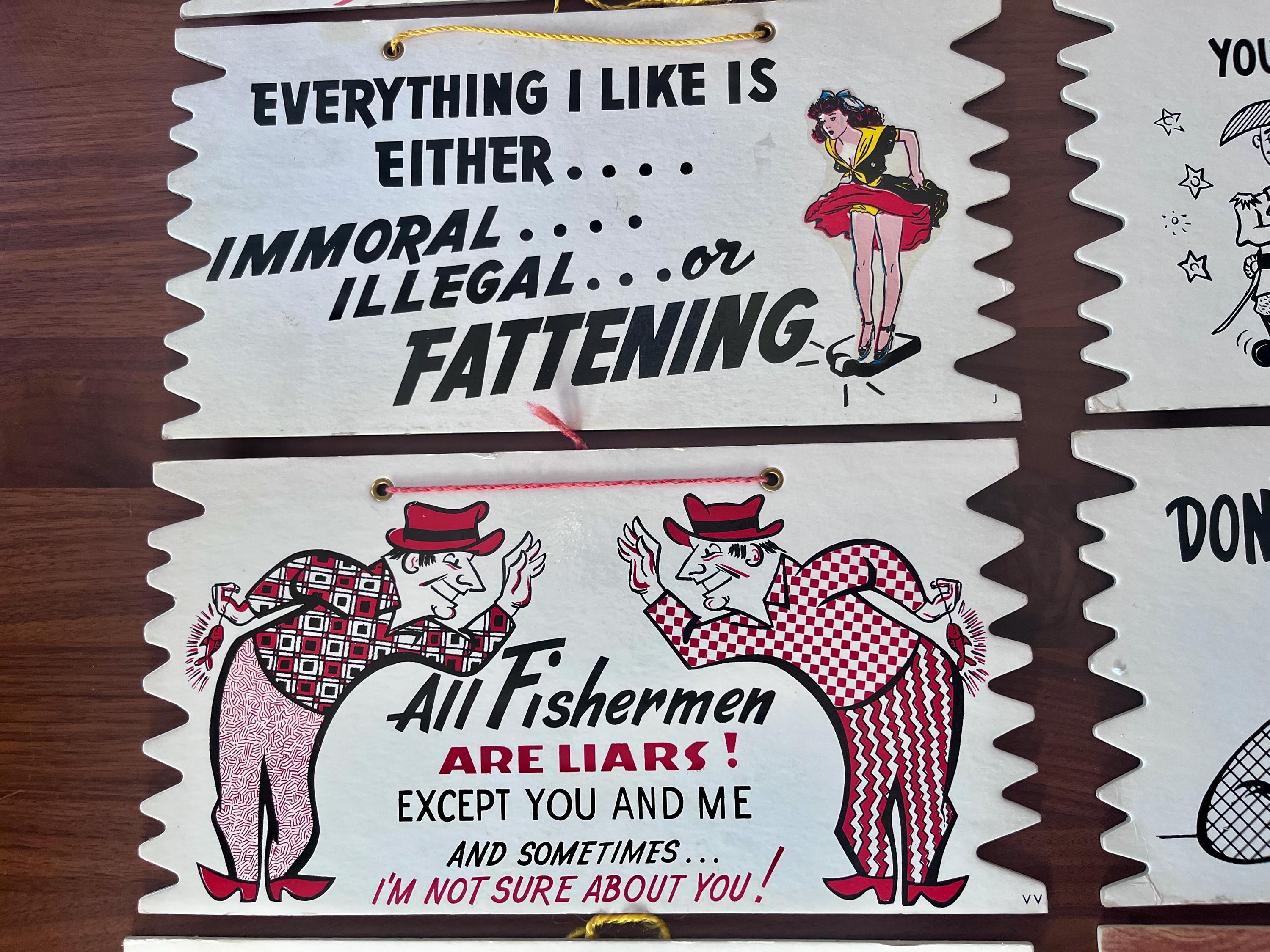 Vintage Cardboard Advertising Sign, Naughty Humor - Etsy