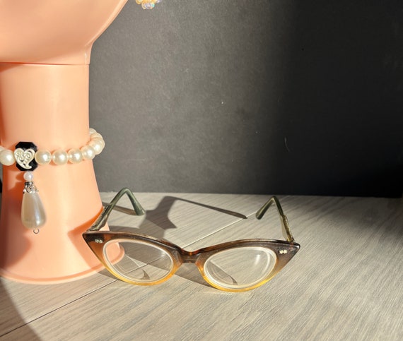 Vintage Eyeglasses Cat Eye Eyewear Ombre - image 7