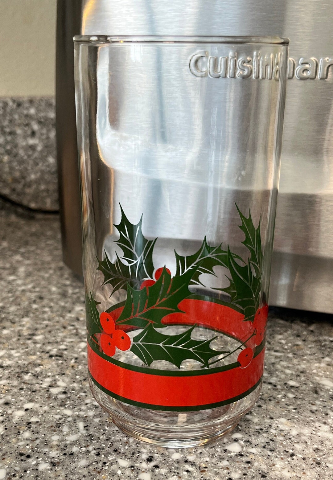 Christmas Glassware Holiday Drinking Glasses Cups Xmas Decor Xmas