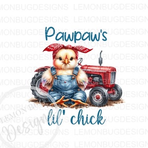 Pawpaw's Lil' Chick png, fille de papaye PNG, agriculture PNG, papaye PNG, ferme png, sublimation, art imprimable