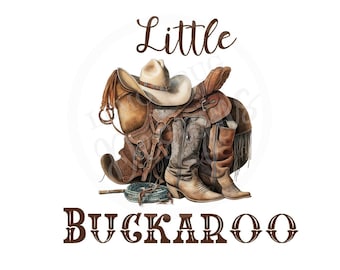 Little Buckaroo PNG: Cowboy Western Art (Digital Download)