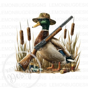 Entenjäger png, Landjunge png | Stockente PNG | DTF DTG | Digitaler Download | Sublimationsdruck | Druckbare Kunst