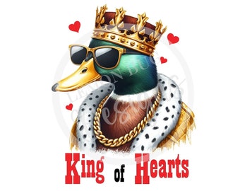 Duck Hunting  PNG , Valentine png, Hunting PNG, Digital Download, sublimation,  Printable Art, King of Hearts