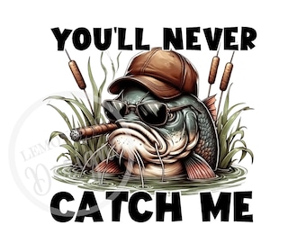 Camisa de pesca de robalo velho PNG: Arte para impressão (download digital)