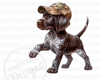Braco Alemán de Pelo Corto PNG: Perro de Caza Clipart (Descarga Digital)