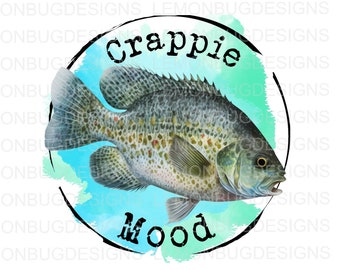 Crappie Mood PNG, Crappie PNG, Vissen PNG, Digitale download, Sublimatie png, Afdrukbare kunst