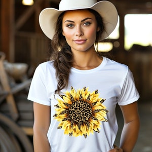 Leopard Sunflower PNG: Whole Sublimation Design (Digital Download)