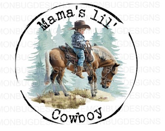 Little Cowboy PNG: Western Printable Art (Digital Download)