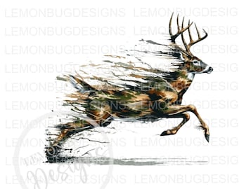 Caccia al cervo patriottica PNG: sublimazione tutta americana (download digitale)