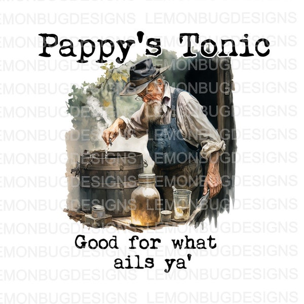 Hillbilly Tonic png, Support Your Local Moonshiner png, Moonshine png, Moonshine PNG