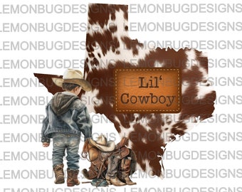 Little Cowboy PNG: Western Printable Art (Digital Download)