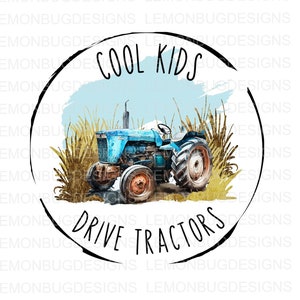 Coole kinderen png | Boerderijleven png, plattelandsjongen PNG | Blauwe trekker PNG | Landbouw png | Digitale download | sublimatie | Afdrukbare kunst