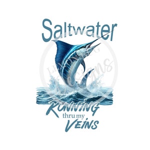Saltwater Therapy PNG,  Saltwater Fishing PNG , Digital Download , sublimation,  Printable Art