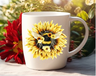 Bumble Bee, Sunflower with Bee, Sunflower, sublimation, Tshirt design, Printable Art, Sunflower, Leopard Sunflower, Rustic, Country