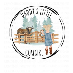 Daddy's Little Cowgirl PNG, Future gate Opener png, Longhorn Cattle PNG, Longhorn PNG, Digitale Download, sublimatie, Afdrukbare kunst