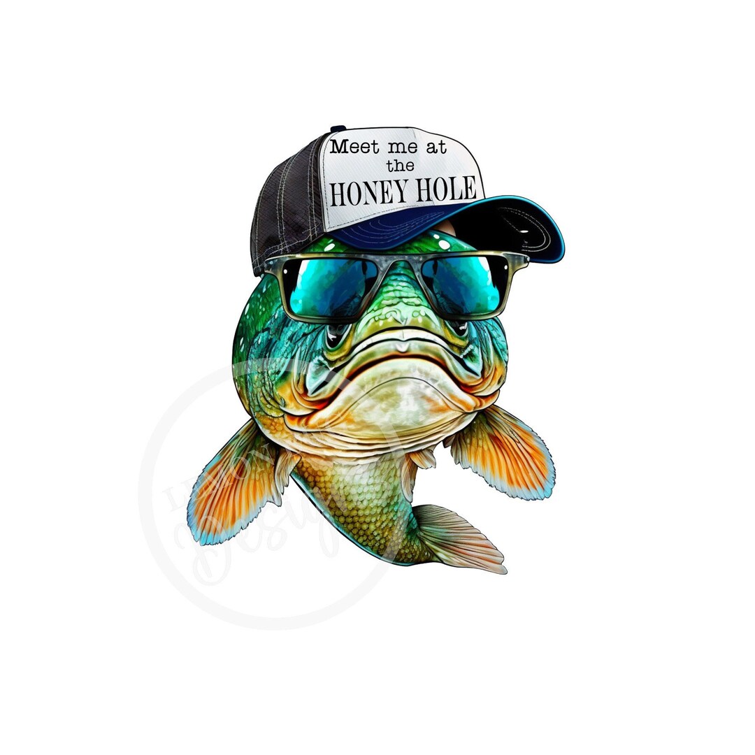 Gone Fishin' Bass PNG: Honey Hole Art (digital Download)
