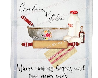 Grandma's Kitchen Printable Wall Art: Rustic Farmhouse Decor (Digital File)