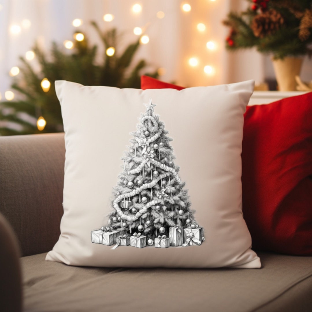 Pencil Sketch Christmas Scene Christmas Png Digital - Etsy