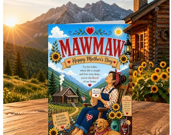 Happy Mother's Day MawMaw PNG; Country MawMaw png, Print Your Own  (Digital Download)