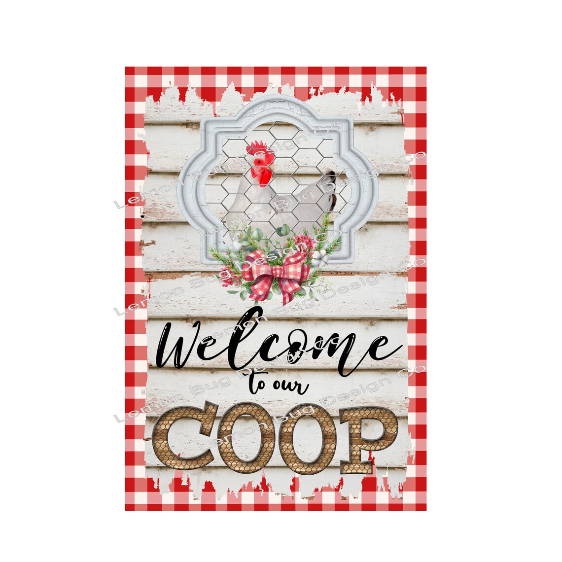 to Our Coop Garden Flag PNG Chicken Sublimation PNG Etsy