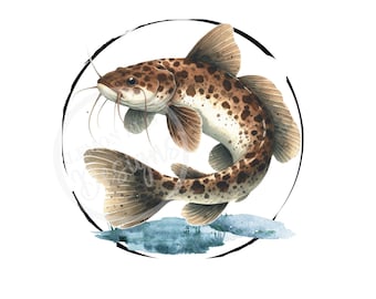 Catfish PNG: Fishing Art, Future Noodler Design (Digital Download)