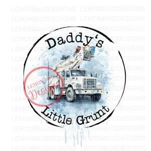 Daddy's Little Grunt Lineman PNG: sublimatieontwerp (digitale download)