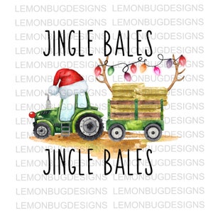Jingle Bales Jingle Bales PNG, Christmas Tractor PNG,  Christmas png, Country Christmas