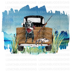 Black Lab PNG , Duck Hunter PNG, Black Truck PNG, Hunting png,  Christmas png,  digital transfer file, Printable Art