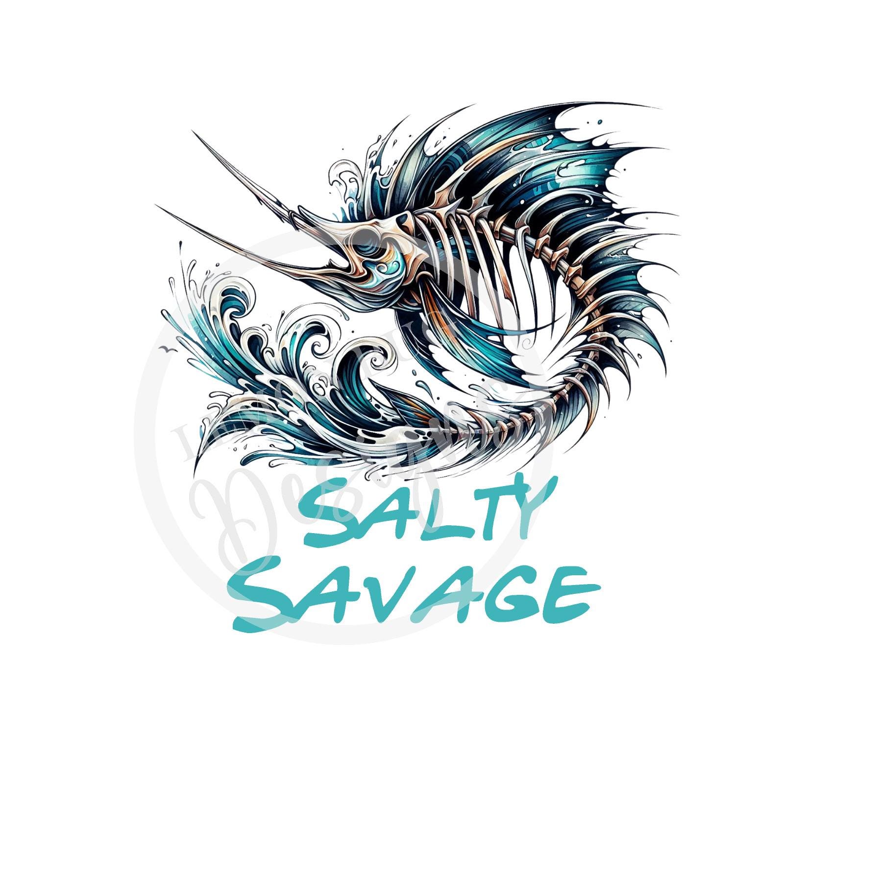 Blue Marlin png, Saltwater Savage PNG, Fishing PNG, Digital Download, Fish png, Saltwater Fishing png,  sublimation,  Printable Art