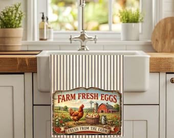 Harvest Barn Kitchen Towel PNG: Autumn Pumpkin Design (Digital Download)