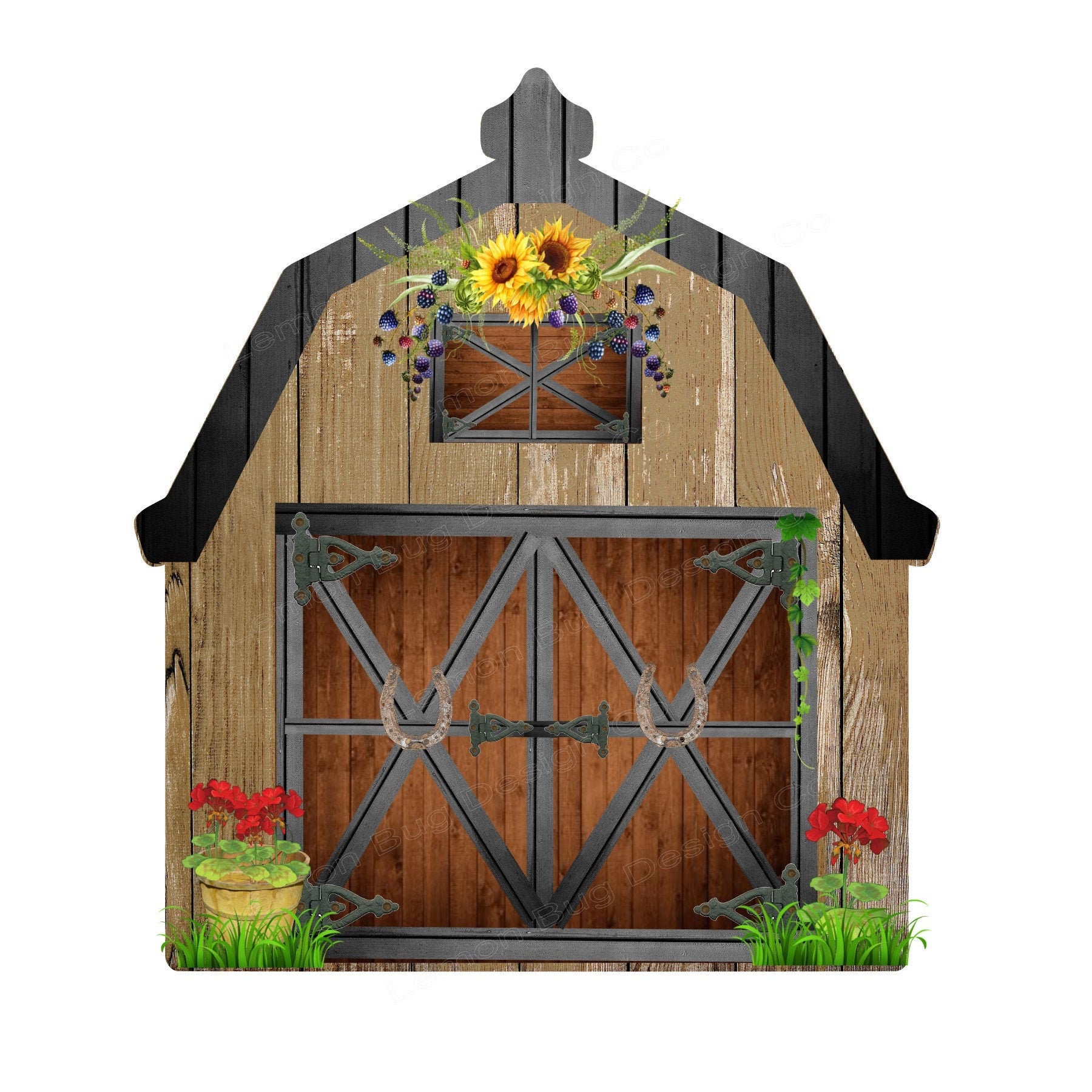 Casa de campo imprimible puerta principal archivo de | Etsy