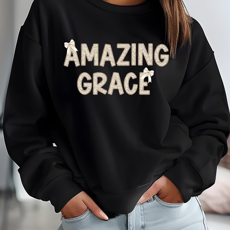 Amazing Grace PNG, Sublimation, Transfer File , Digital File, Printable Art image 2