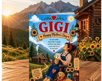 Happy Mother's Day Gigi PNG; Country Gigi png, Print Your Own  (Digital Download)