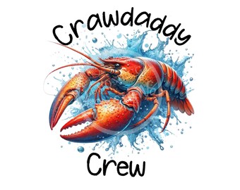 Crawdaddy Crew PNG: ontwerp vissensublimatie (digitale download)