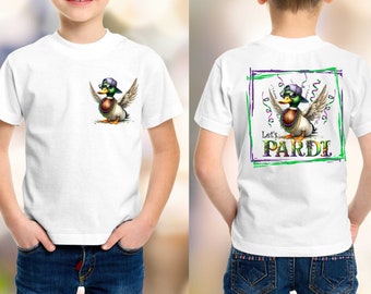 Mardi Gras Duck PNG: Let's Pardi T-Shirt Design (Digital Download)