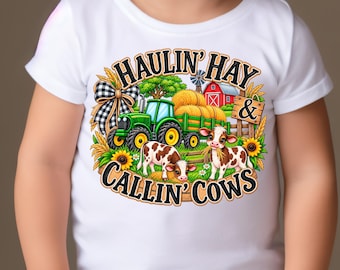Agriculture PNG : Haulin' Hay & Callin' Cows png (téléchargement numérique)