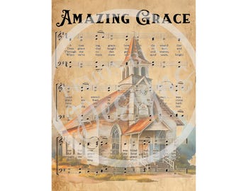 Amazing Grace png, Country Church PNG , Church PNG,  Christian PNG , Sublimation png, Transfer File , Digital File, Rustic Church png