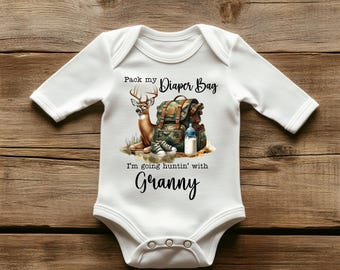 Hunting with Granny PNG: Deer, Diaper Bag Sublimation (Digital Download)