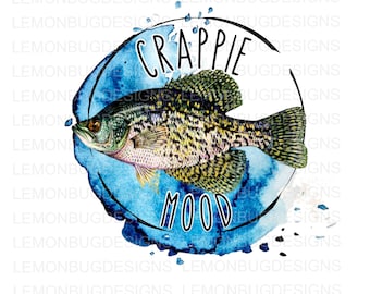Crappie Mood PNG: stampabile per la pesca (download digitale)