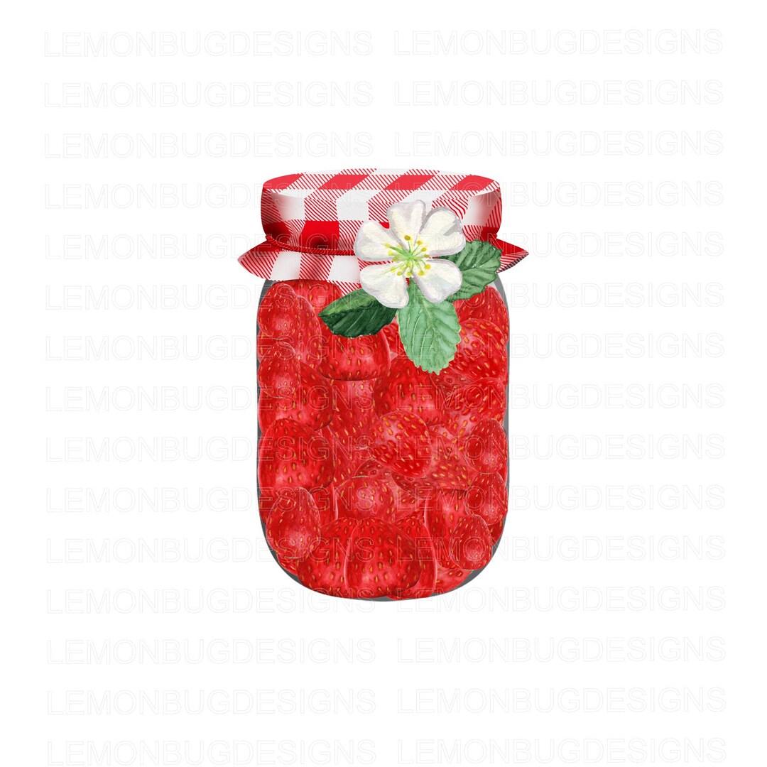 PNG Strawberry Jam Clip Art PNG Sublimation Digital File Etsy
