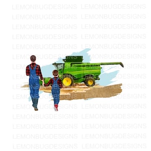 Farm Life PNG | Farm Work PNG | Farm | Combine | Green Tractor | Papaw | sublimation |  Printable Art| Dibs