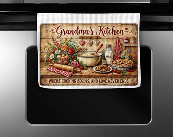 Grandma's Kitchen Printable Wall Art: Rustic Farmhouse Decor (Digital File)