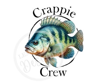 Crappie Crew Fishing PNG: Arte stampabile (download digitale)