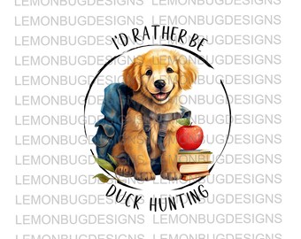 Duck Hunting Puppy PNG: Louisiana Design (Digital Download)