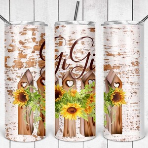 PNG, GiGi Tumbler Design, 20 oz. Tumbler Design for Sublimation, Digital Design, Farmhouse, Rustic, Shabby, Straight Tumbler, GiGi