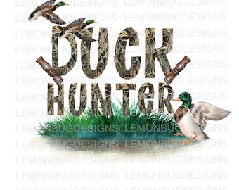 Duck Hunter PNG: Bird Hunting Sublimation Art (Digital Download)