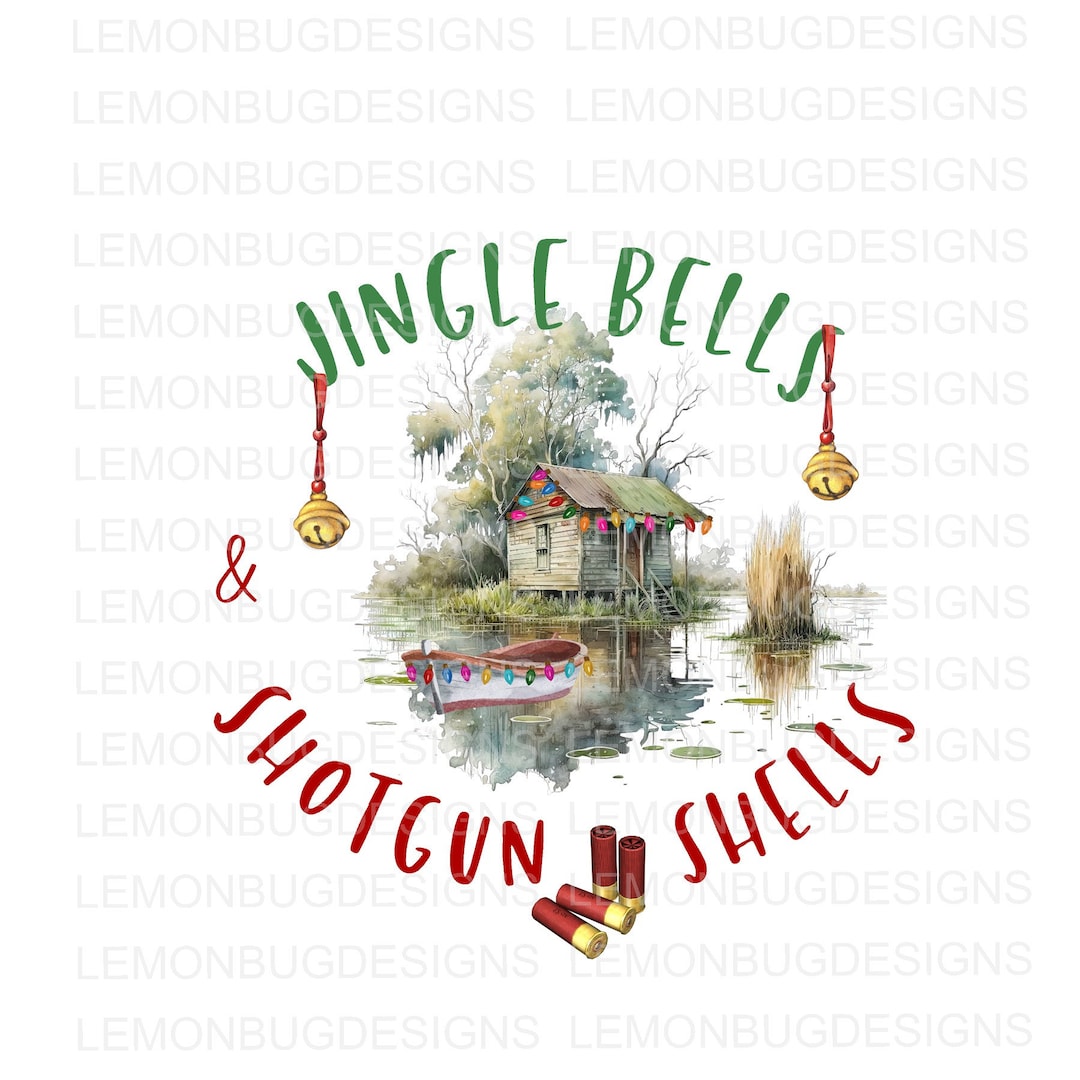 PNG, Jingle Bells, Shotgun Shells, Christmas Png, Farmhouse, Rustic