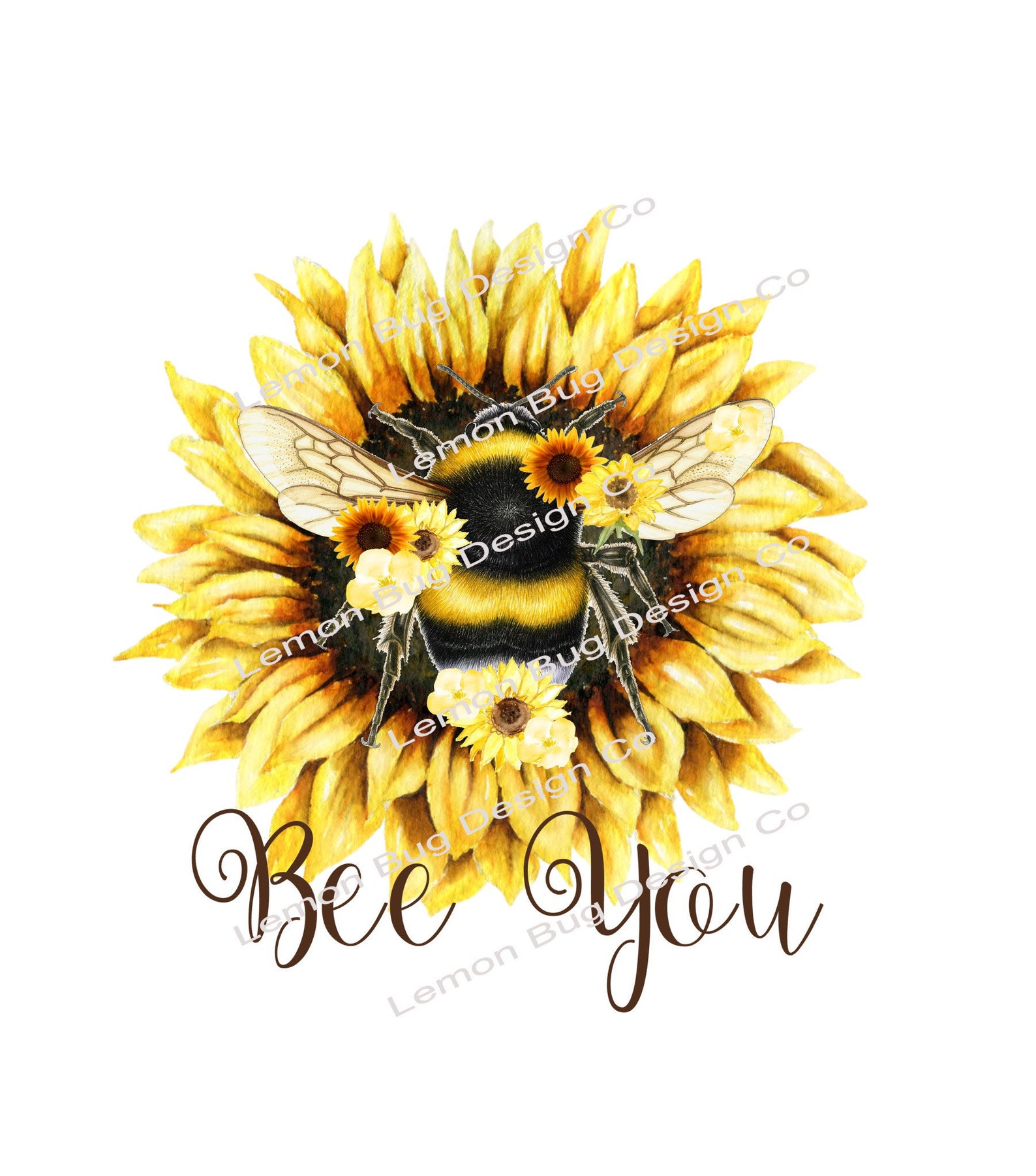 Bee You Sunflower With Bee Sunflower Sublimation Design Etsy