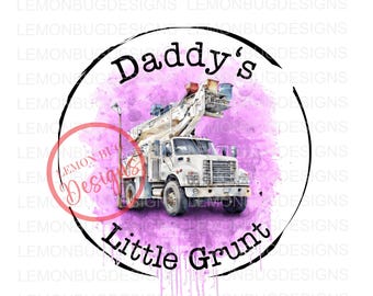 Daddy's Little Grunt Lineman PNG: Sublimation Design (Digital Download)